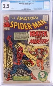AMAZING SPIDER-MAN #15 CGC 2.5 -1ST KRAVEN