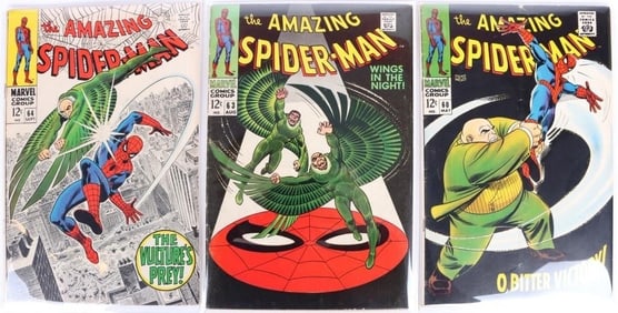 AMAZING SPIDER-MAN SILVER AGE COMICS #60, 63 & 64