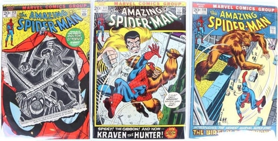 AMAZING SPIDER-MAN BRONZE AGE COMICS #110, 111 113