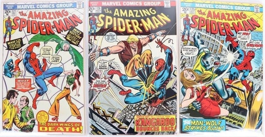 AMAZING SPIDER-MAN BRONZE AGE COMICS #125-127