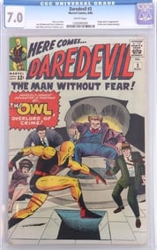 DAREDEVIL #3 - 1ST APP. & ORIGIN OWL - CGC 7.0