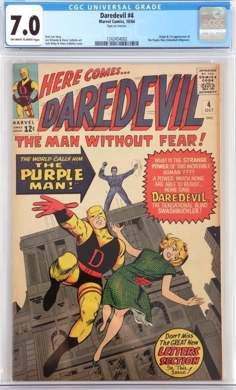 DAREDEVIL #4 - 1ST APP. PURPLE MAN - CGC 7.0 (1 of 4)