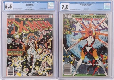 X-MEN #130 & 164 CGC GRADED -1ST DAZZLER & DANVERS