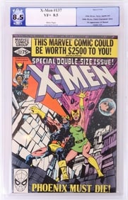 X-MEN #137 PGX 8.5 WHITE PAGES - DEATH JEAN GREY