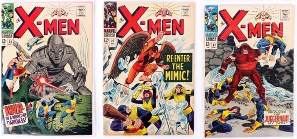 UNCANNY X-MEN #27, 32, & 34 KEY SILVER AGE COMICS