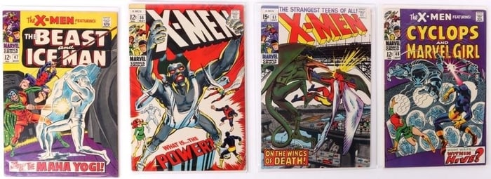 UNCANNY X-MEN #47,48, 56, & 61 -2ND SAURON, ANGEL