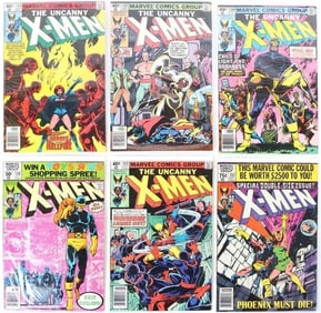 UNCANNY X-MEN #132-134, 136-138 1980 MARVEL LOT