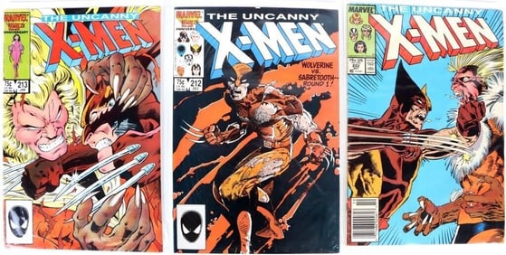 UNCANNY X-MEN #212, 213, & 222 1986 MARVEL LOT