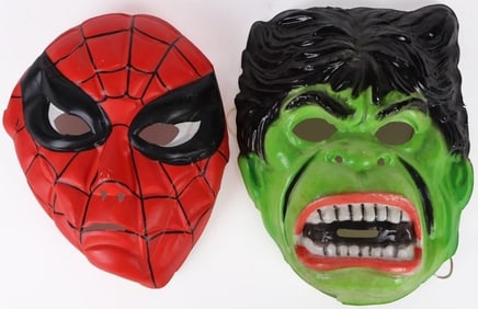 1973 BEN COOPER SPIDER-MAN AND HULK MASKS