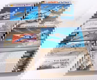 VINTAGE FIGHTER JET SEALED MODEL KITS - (4)