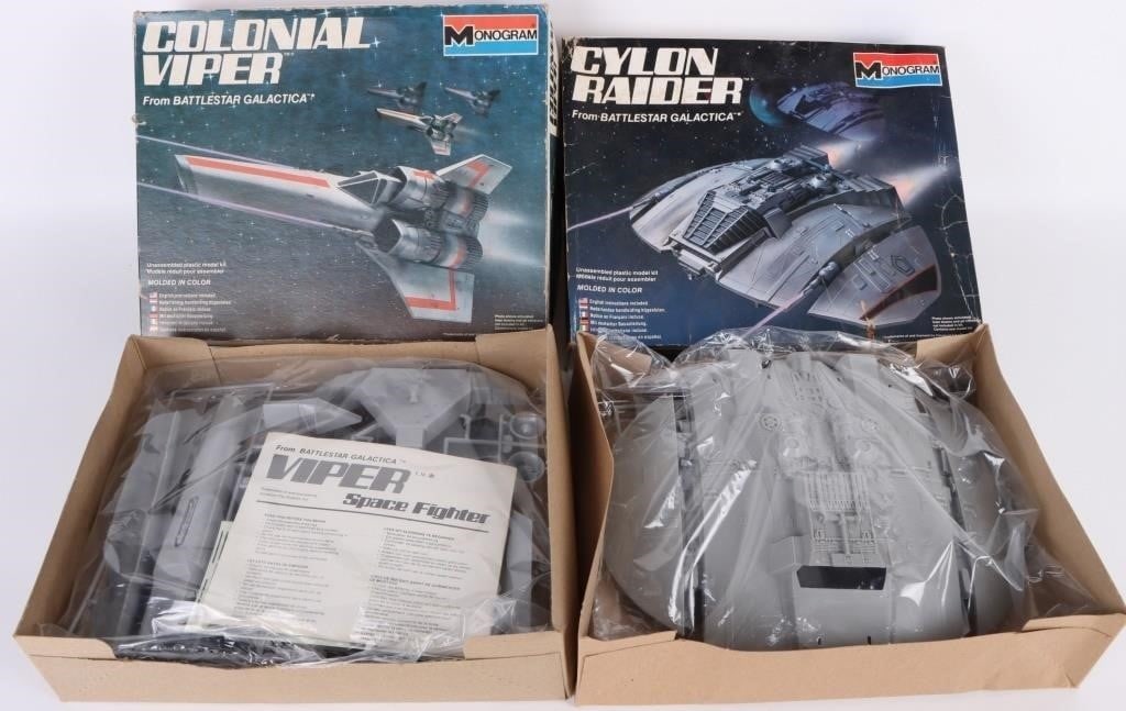VINTAGE MONOGRAM BATTLESTAR GALACTICA SHIPS - (2) (1 of 6)