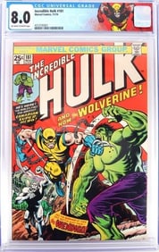 INCREDIBLE HULK #181 CGC 8.0-FIRST WOLVERINE