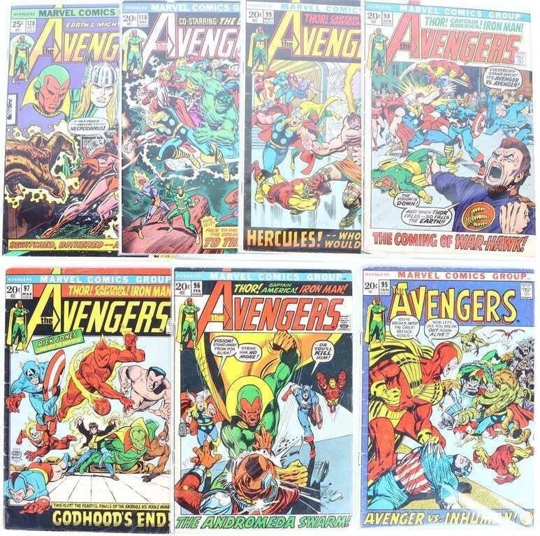THE AVENGERS # 95-99, #118, #128 LOT OF 7 COMICS (1 of 7)