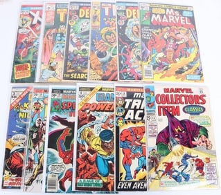 BRONZE AGE MARVELS COMIC LOT (12)- X-MEN, THOR,ETC