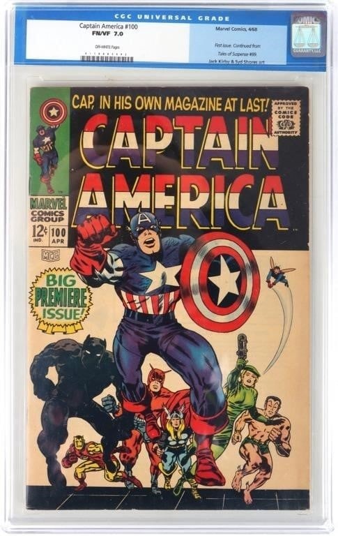 CAPTAIN AMERICA #100 CGC 7.0 OW - 1ST SOLO ISSUE (1 of 4)
