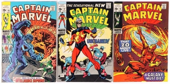 CAPTAIN MARVEL #15, #16, & #17 - NEW SUIT COMICS
