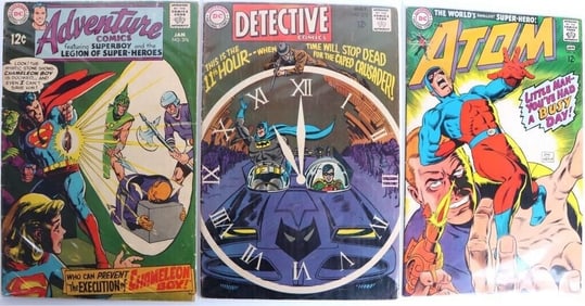 DC ATOM #34, DETECTIVE #375, ADVENTURE #376 COMICS
