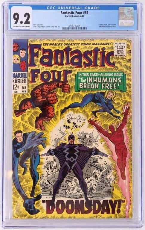 FANTASTIC FOUR #59 9.2 CGC GRADED COMIC BOOK (1 of 4)