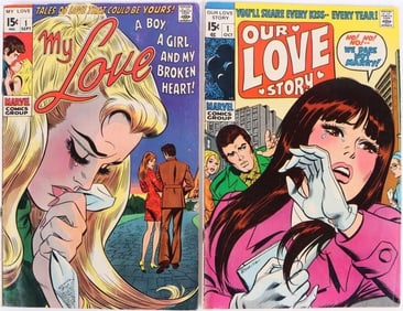 OUR LOVE STORY & MY LOVE 1ST ISSUES 1969 MARVEL