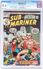 SUB-MARINER #59 1973 MARVEL CGC 8.5 SUBM. VS THOR