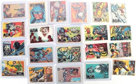 1966 TOPPS BATMAN TCG PARTIAL SET 18/55 + 3 CARDS