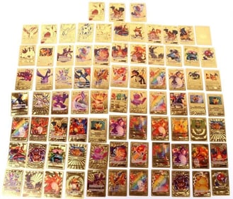 GOLD FOIL POKEMON CARDS LOT OF 80