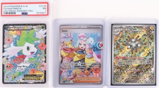 POKEMON COLLECTIBLE HOLO CARDS NEAR MINT - (3)