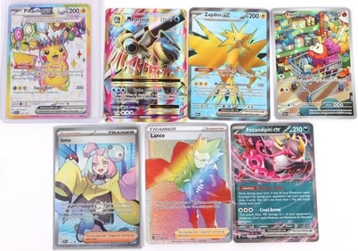 POKEMON COLLECTIBLE HOLO CARDS NEAR MINT (7)