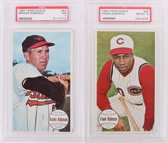 1964 TOPPS GIANTS PSA GRADED BASEBALL CARDS (2)