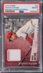 2019 TOPPS SHOHEI OHTANI MLB MATERIAL PSA 8 NM