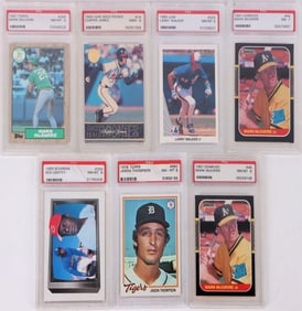 PSA GRADED BASEBALL CARDS NM7-MINT9 LOT OF (7)