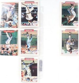 SIGNED ALL-STAR BASEBALL CARDS W/ COA NABISCO-(7)