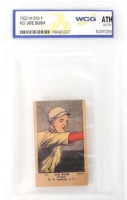 1923 W-515-1 JOE BUSH #27 WCG AUTHENTICATED