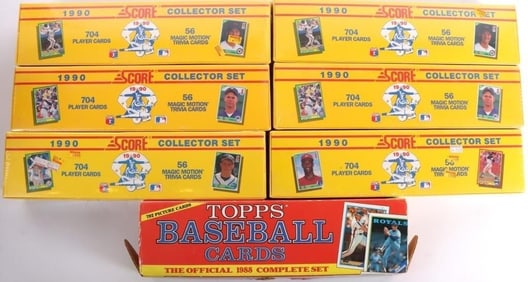 1988, 1990 BASEBALL TRADING CARDS LOT OF 7