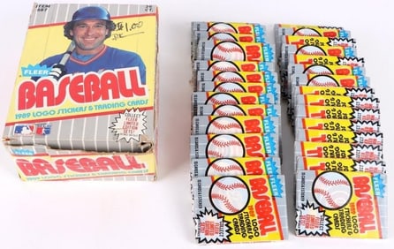 1989 FLEER BASEBALL CARDS SEALED PACKS LOT OF 65
