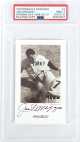 1993 PINNACLE JOE DIMAGGIO #4 OPENING DAY AUTO 10