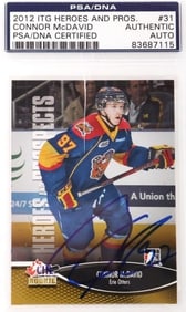2012 ITG HEROES & PROS. #31 CONNOR MCDAVID AUTO