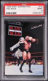 1998 THE ROCK #15 WWF SUPERSTARZ PSA MINT 9 CARD