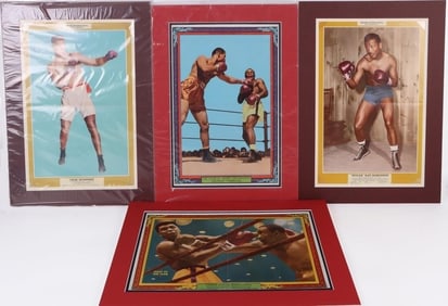 ASSORTED PIN-UP SERIES BOXING FRAMED POSTERS - (4)