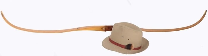 FRED BEAR SIGNED ORIGINAL BOW & PERSONAL HAT
