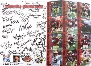 1999 FLORIDA STATE PHOTO ALBUM & CARD SHEET SIGNED