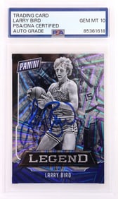 SIGNED LARRY BIRD ISU GEM MT 10 TRADING CARD
