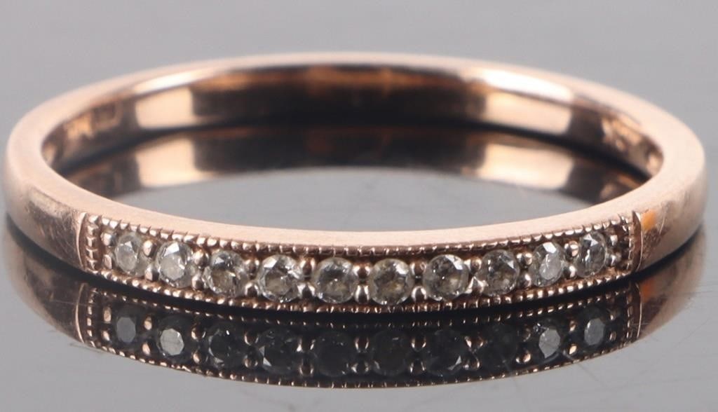 10K ROSE GOLD DIAMOND LADIES RING (1 of 2)