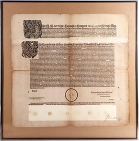 LEOPOLD I HOLY ROMAN EMPORER SIGNED ROYAL DECREE HISTORICAL DOCUMENT