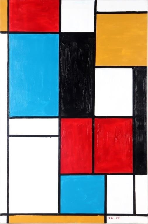 ORIGINAL ' TABLEAU II' AFTER PIET MONDRIAN CANVAS (1 of 3)