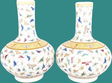 ANTIQUE CHINESE GUANGXU PERIOD LARGE VASE PAIR