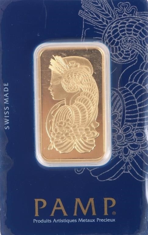 1 OZ FINE GOLD SUISSE PAMP GOLD BAR CERTIFIED (1 of 2)