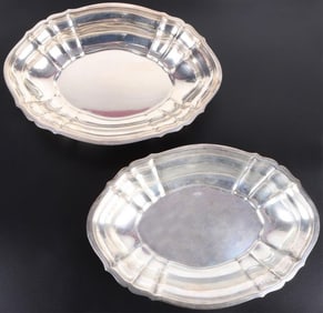 CHIPPENDALE STERLING SILVER OVAL PLATTER SET