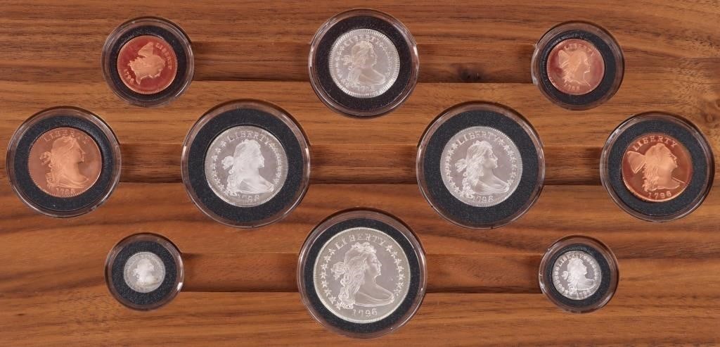 GALLERY MINT 1796 DRAPED BUST 10 COIN REPLICA SET (1 of 4)