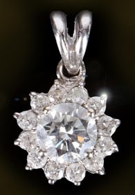 0.84CT INTERNALLY FLAWLESS D COLOR DIAMOND PENDANT